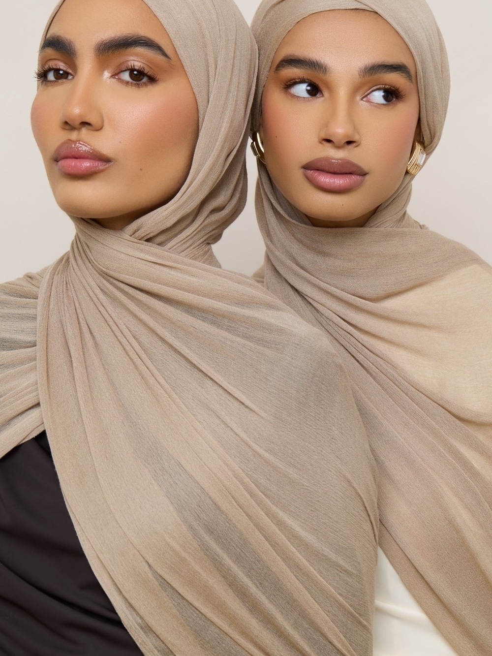 Veiled Collection Modal Crinkle Hijab - Sand Fringe 🌸 FIRM PRICE 🌸
